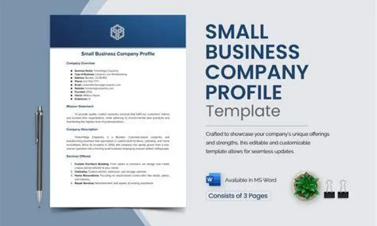 Struktur template profil perusahaan profesional