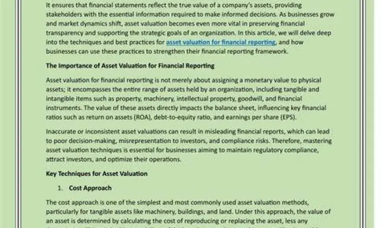 Grafik penilaian aset dan depresiasi dalam laporan keuangan