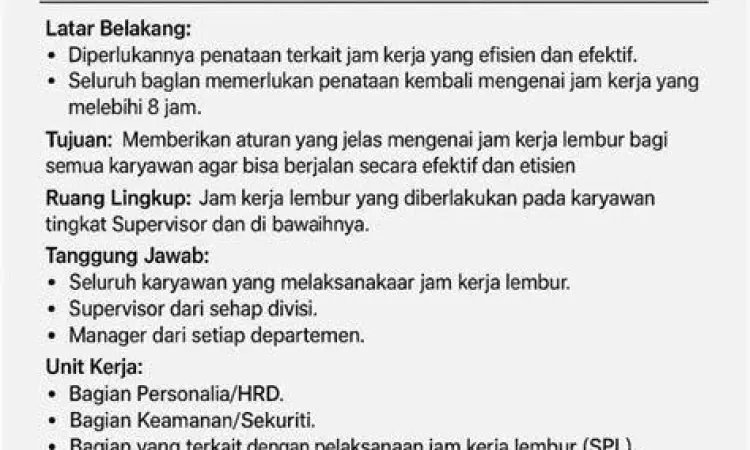 Dokumen SOP perusahaan modern yang rapi