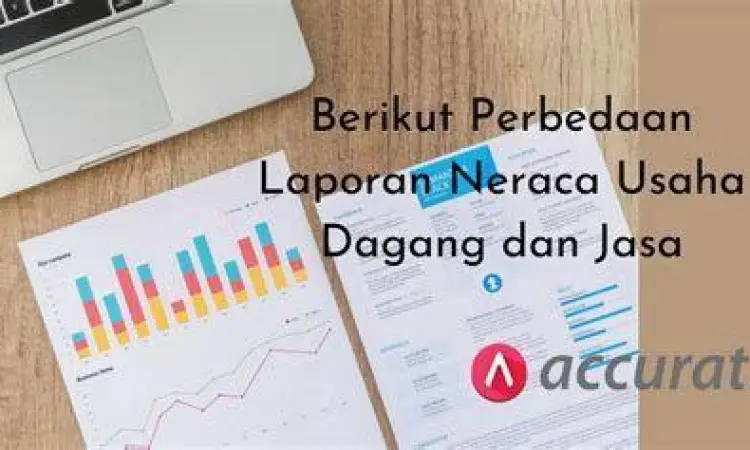 Diagram perbedaan neraca perusahaan dagang vs jasa