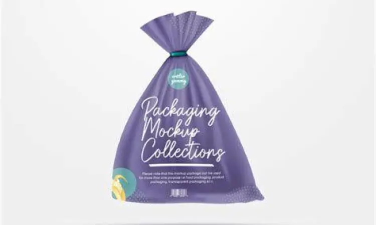 Aplikasi Logo pada Kemasan Mockup logo pada kemasan makanan