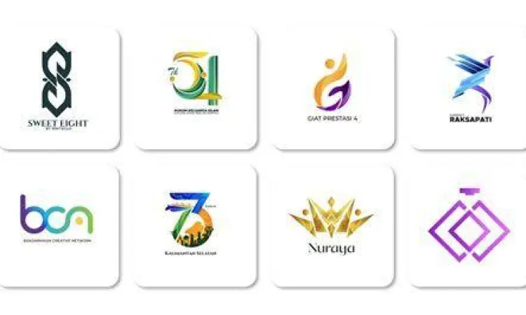 Logo perusahaan minimalis dengan nama yang kuat