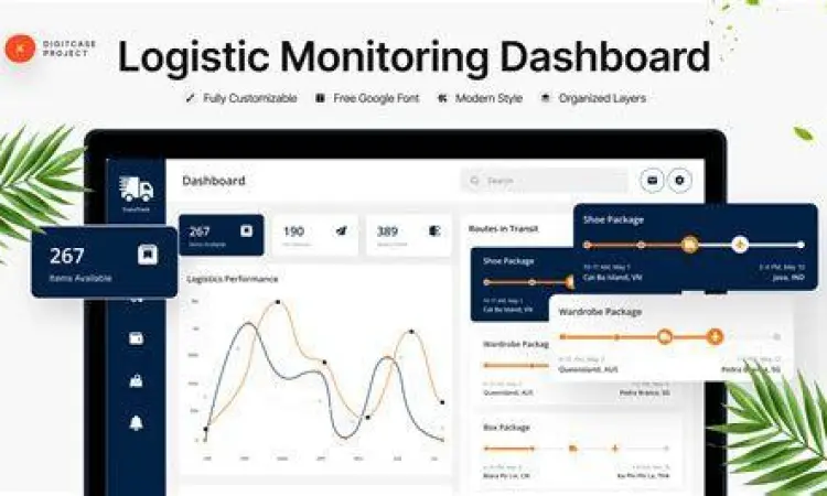 Dashboard sistem manajemen logistik digital