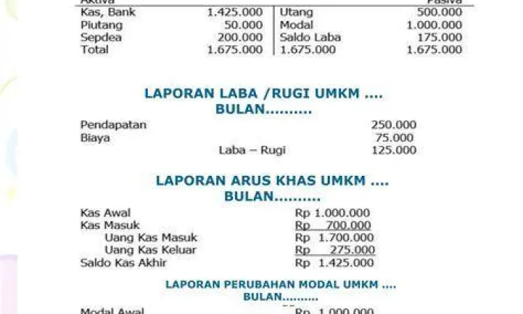 Administrasi Keuangan Non PKP Pencatatan keuangan manual untuk bisnis non PKP