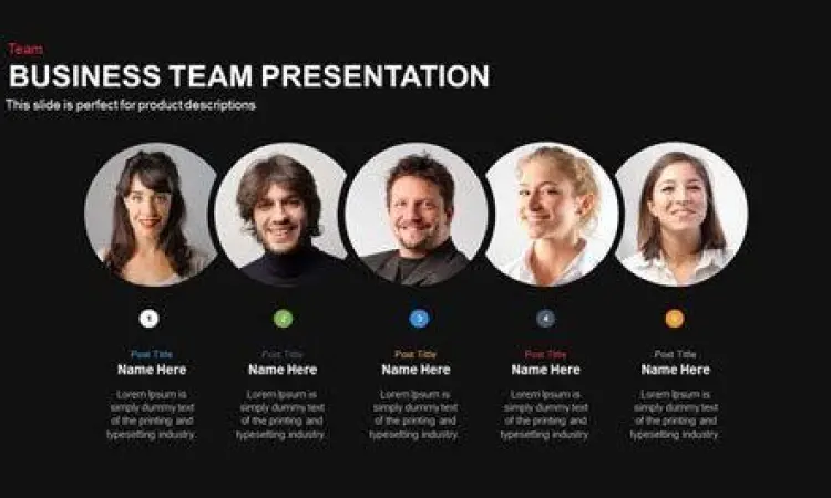 Slide Tim Perusahaan Slide tim profesional dalam presentasi perusahaan