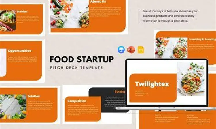 Struktur slide pitch deck bisnis makanan