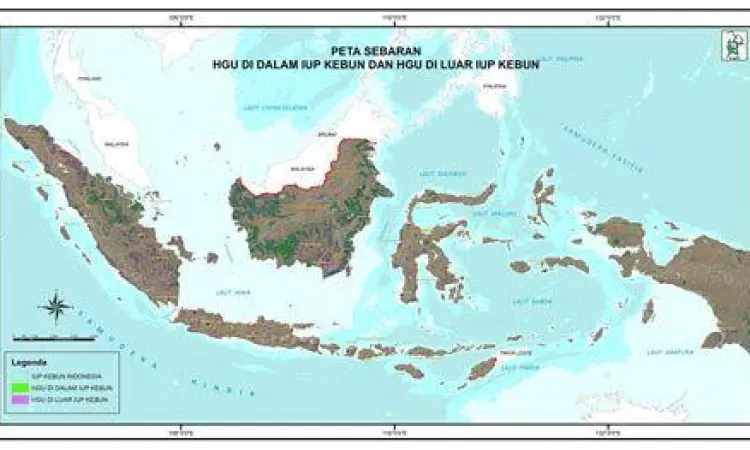 Peta bidang tanah perkebunan dalam sertifikat HGU