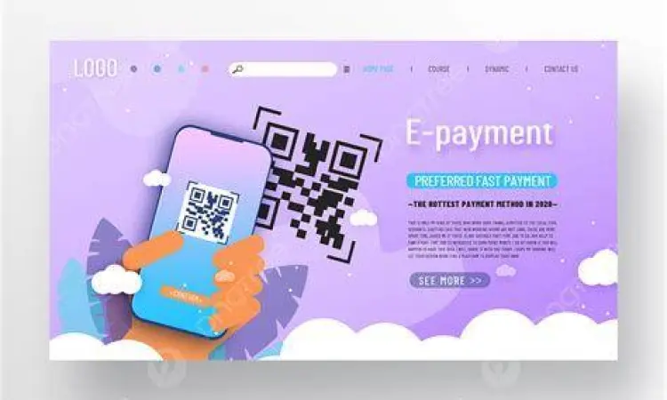 contoh spanduk perusahaan modern dengan QR code