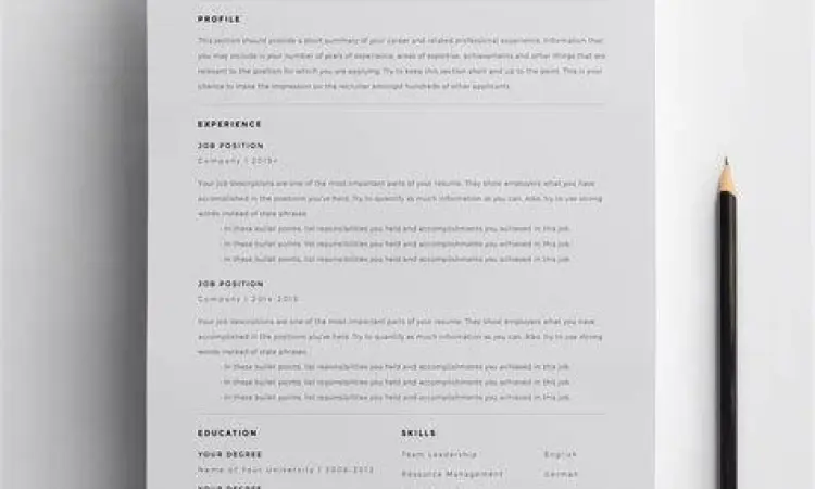 Contoh desain CV minimalis modern yang profesional