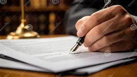 Formalitas Dokumen Legal Penandatanganan dokumen legal menggunakan pena formal
