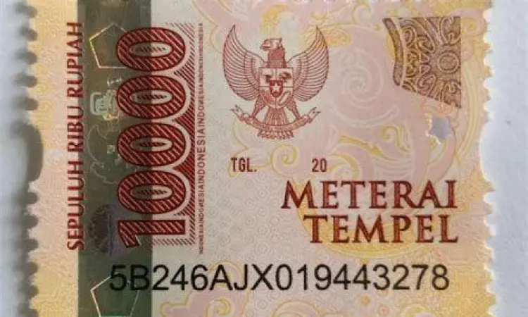 Materai 10000 sebagai syarat sah surat kuasa