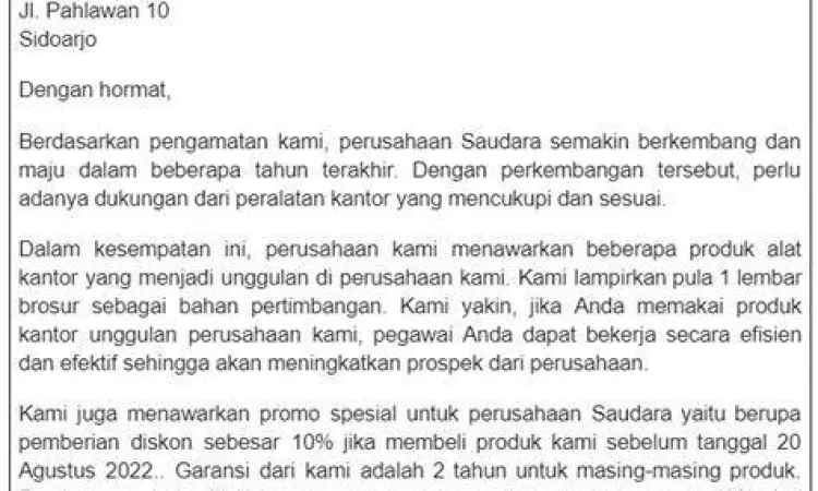 Contoh surat pengajuan dana ke perusahaan dengan format standar bisnis