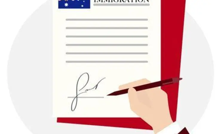 Penandatanganan dokumen untuk visa perjalanan