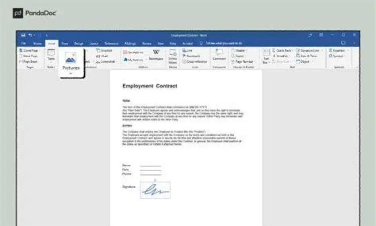 Tanda Tangan Digital Modern Seseorang melakukan tanda tangan digital di laptop
