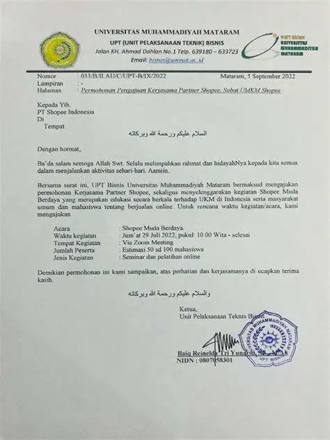 Undangan Kerjasama B2B Surat undangan kerjasama bisnis antar perusahaan