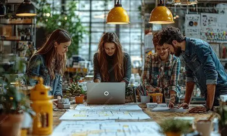 Ruang kerja startup kreatif yang inovatif