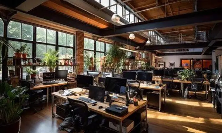 Inovasi Bisnis Berbentuk PT suasana kantor startup teknologi digital