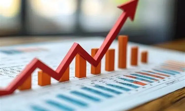 Grafik pertumbuhan keuangan bisnis