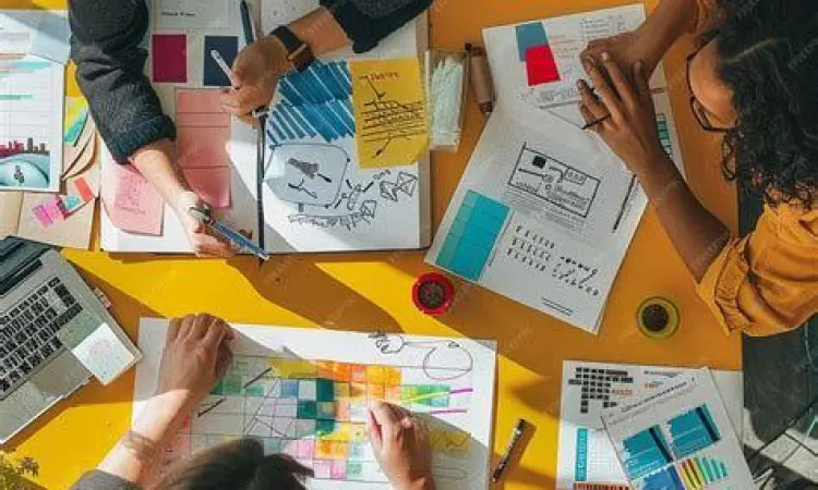 Tim sedang melakukan brainstorming nama brand kuliner