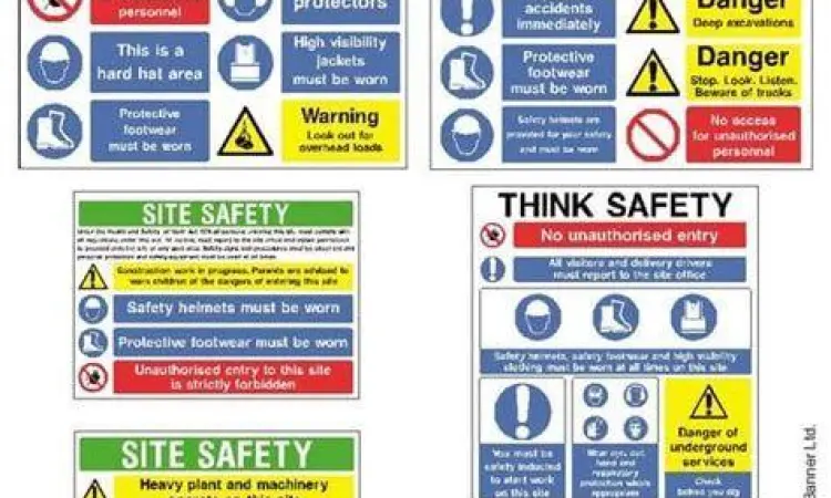 pemasangan rambu K3 di area produksi