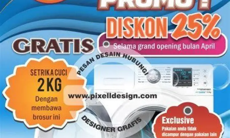 Poster Jasa Laundry Profesional Poster promosi jasa laundry dengan informasi layanan lengkap