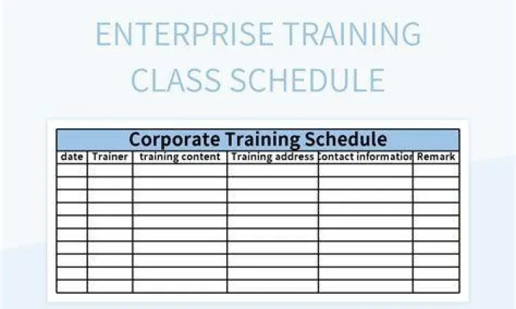Jadwal pelatihan karyawan perusahaan