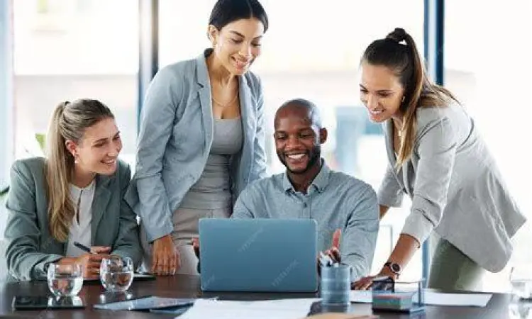 Sumber Daya Manusia dalam Bisnis Tim profesional bekerja sama sebagai contoh sumber daya usaha kategori Man