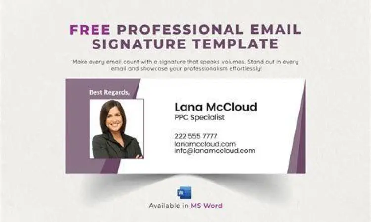 Inspirasi Email Signature Template tanda tangan email perusahaan yang elegan