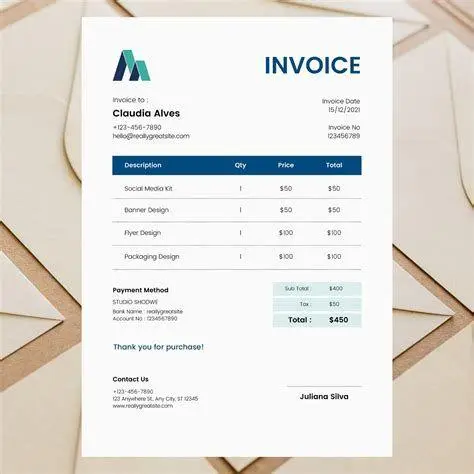 Template Invoice Minimalis Desain invoice minimalis untuk profesional