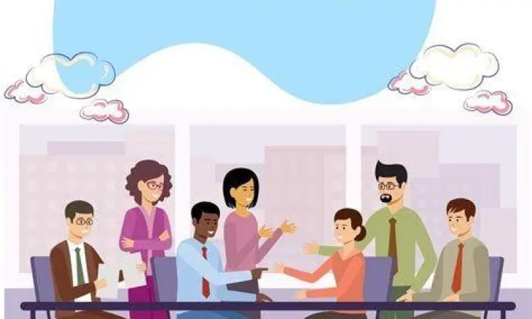 Rapat Evaluasi Perusahaan Suasana rapat perusahaan membahas evaluasi kinerja