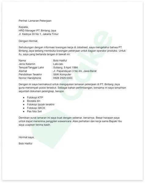 Dokumen Pendukung Lamaran Daftar dokumen pendukung lamaran kerja