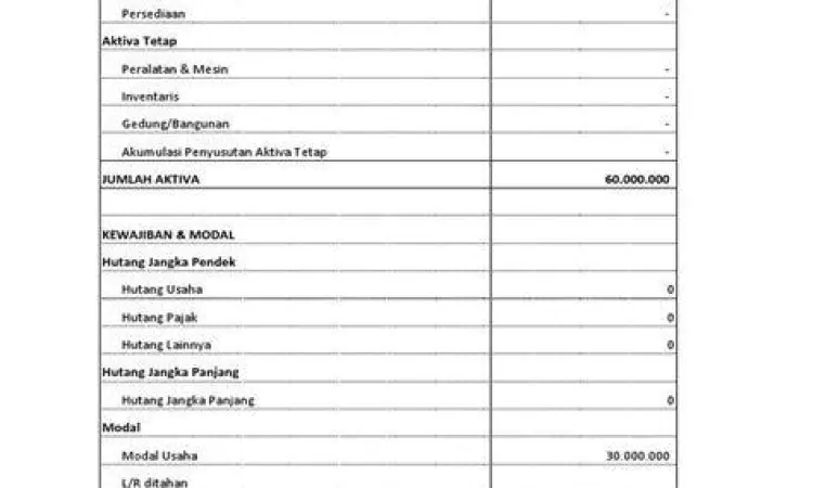 laporan laba rugi peternakan ayam