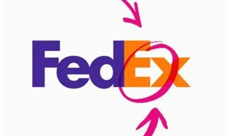 Penjelasan ruang negatif panah pada logo FedEx