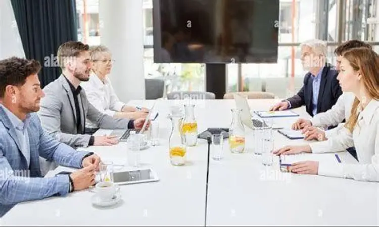 Ruang Negosiasi Strategis Meja bundar untuk negosiasi integratif antar perusahaan