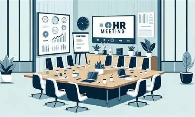 Diskusi manajemen SDM mengenai aturan kantor