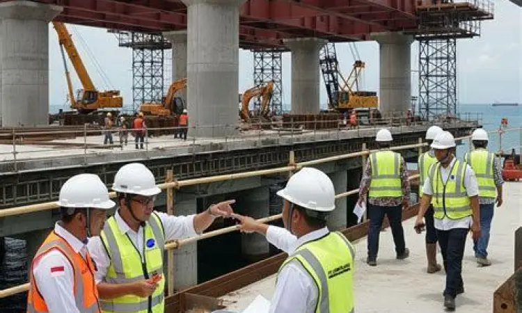 Pembangunan pelabuhan modern yang dibiayai oleh sindikasi perbankan dan lembaga infrastruktur