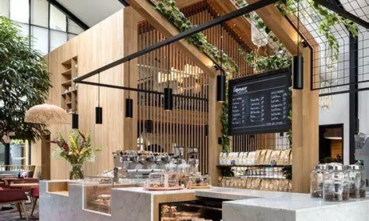 Interior kedai kopi modern untuk contoh proposal ide usaha