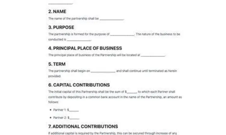 Draft kesepakatan kemitraan bisnis