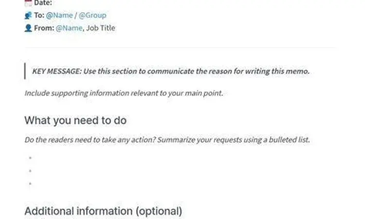 Struktur anatomi contoh surat memo perusahaan