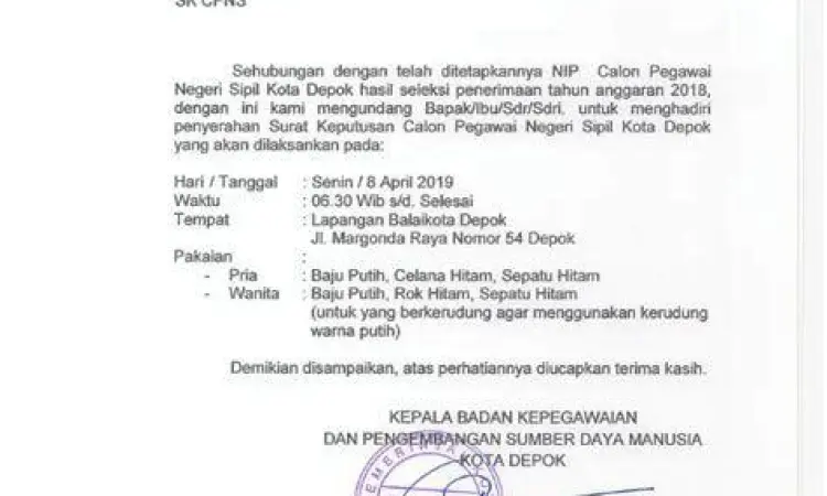 Validasi Surat Paklaring Stempel resmi perusahaan pada dokumen paklaring