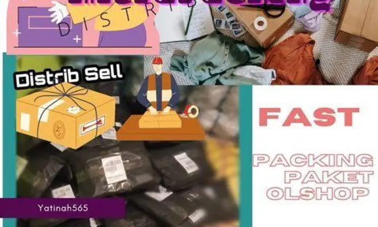 Proses pengemasan barang yang rapi dan menarik