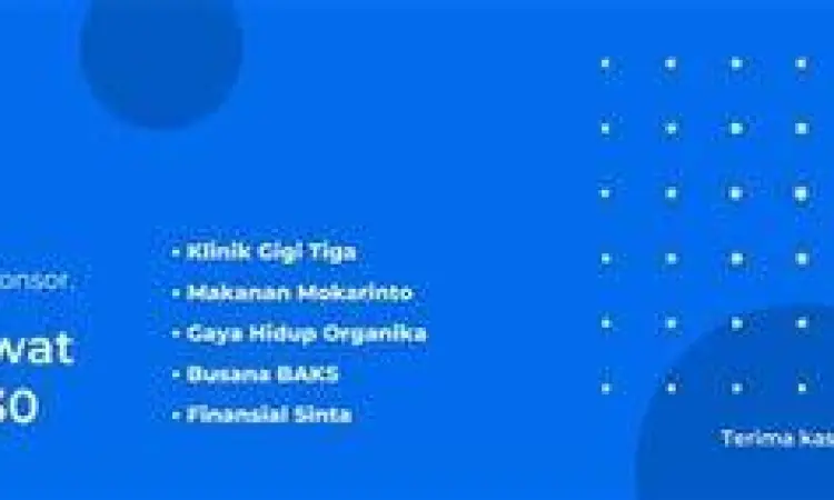 Layout banner perusahaan dengan gaya minimalis dan tipografi kuat