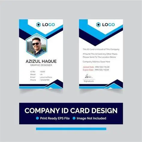 Desain ID Card Minimalis Contoh id card perusahaan keren dengan gaya minimalis