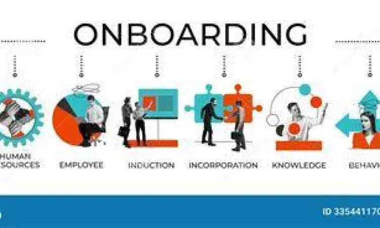 Infografis Onboarding Infografis proses onboarding karyawan baru