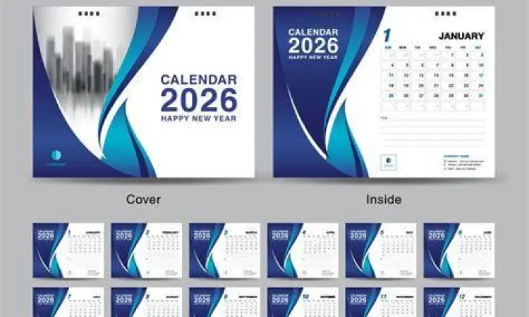 Desain kalender meja perusahaan modern