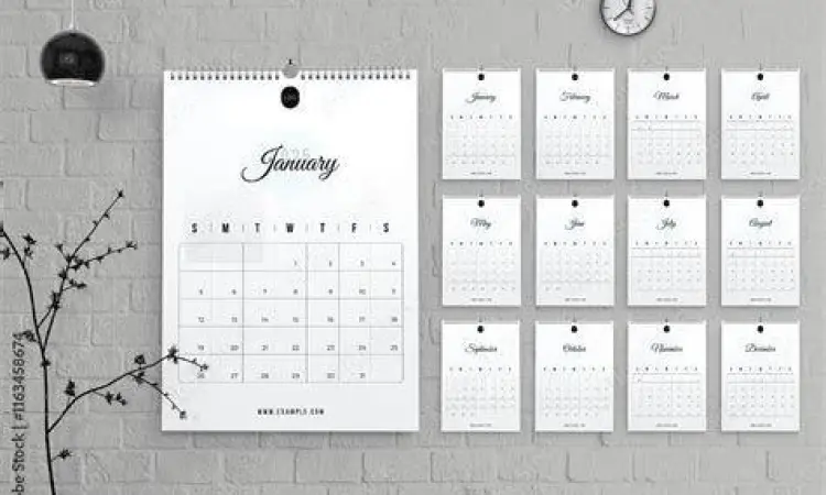 Layout kalender dinding minimalis