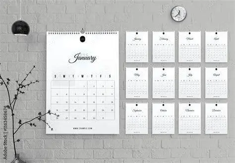 Layout Kalender Dinding Profesional Layout kalender dinding minimalis