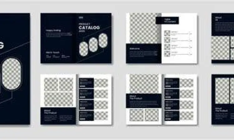 Desain layout katalog perusahaan yang minimalis