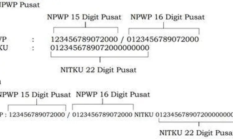 Diagram Struktur NPWP Struktur digit nomor NPWP perusahaan 15 digit