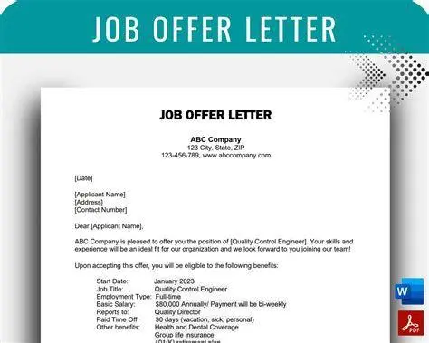 Template Offering Letter Template surat penawaran kerja profesional